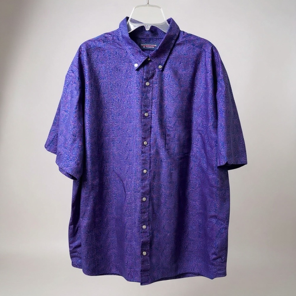 Roundtree & Yorke Men’s Big&Tall Short Sleeve Print Shirt 3XB‎